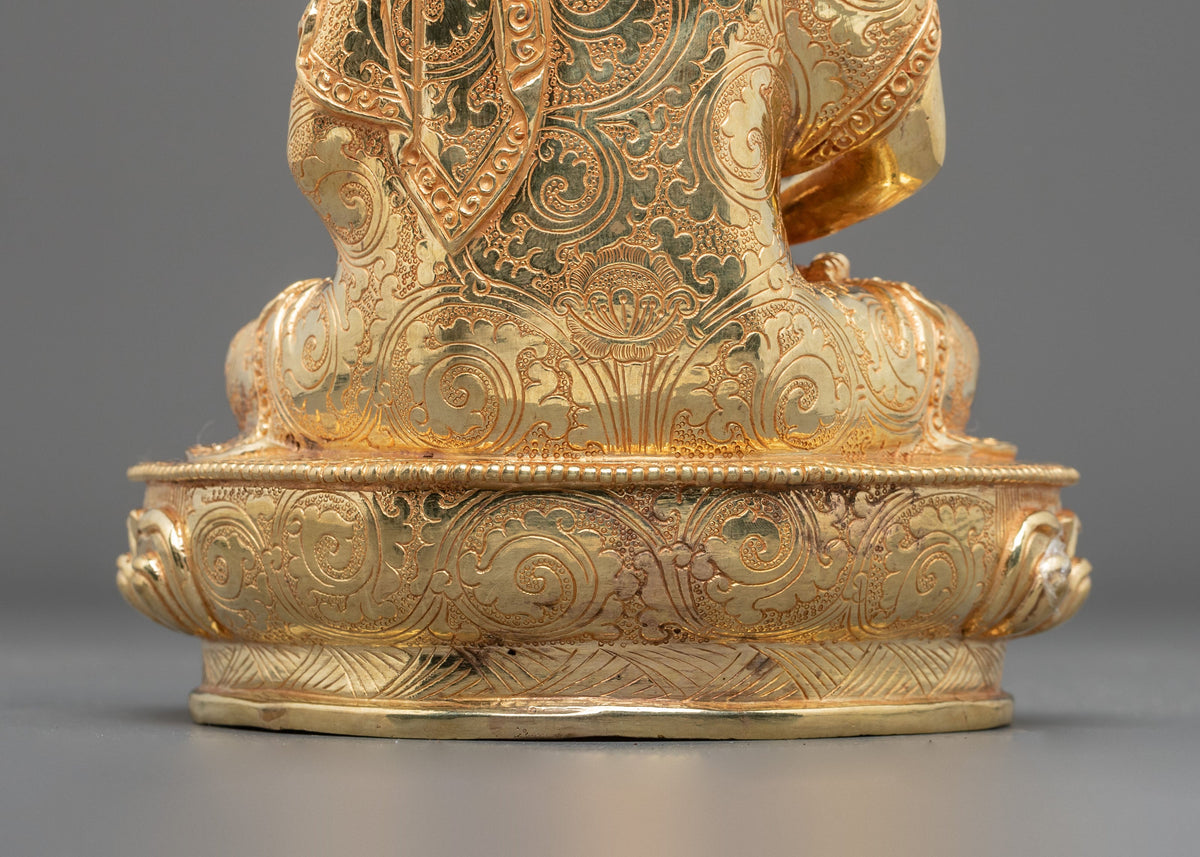 Amitabha Buddha Spiritual Sculpture | Gold Plated Buddhist Statue