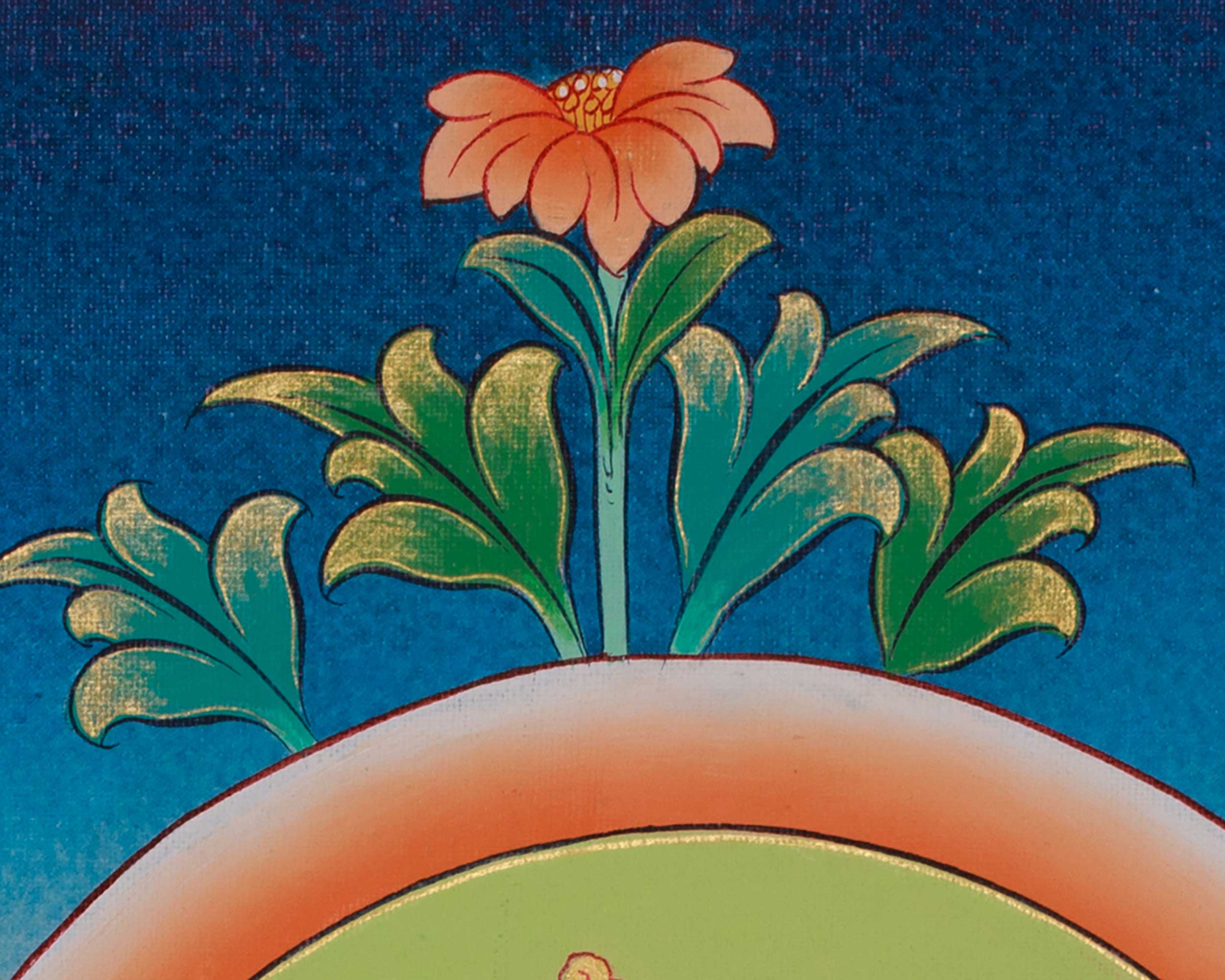 Himalayan Thangka of White Tara | Seven-Eyed Deity | Tibetan Buddhism