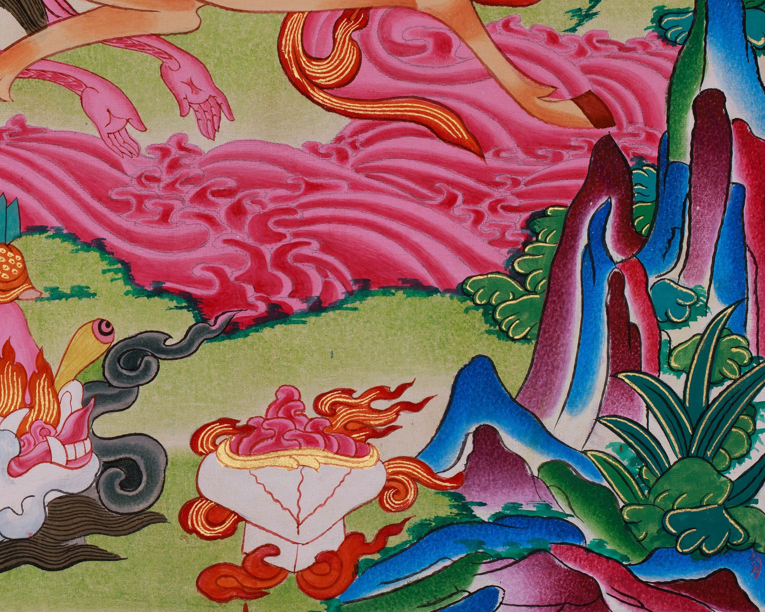 Palden Lhamo Tibetan Thangka | Powerful Female Dharma Protector