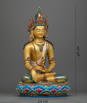 Mitrupa "Buddha Akshobhya": The Unshakable One | 24k Gold Gilded Statue