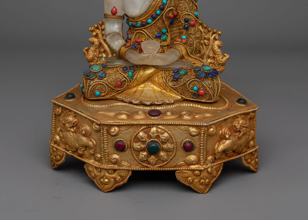 Amitabha Buddha Gemstones-Decorated Statue | Embodiment of Infinite Light