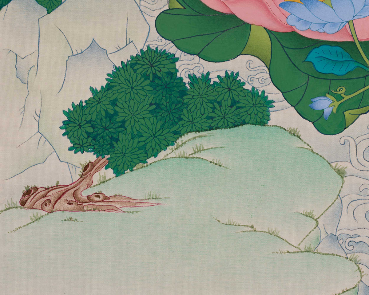 Handmade Green Tara Painting | Goddess of Protection and Swift Blessings