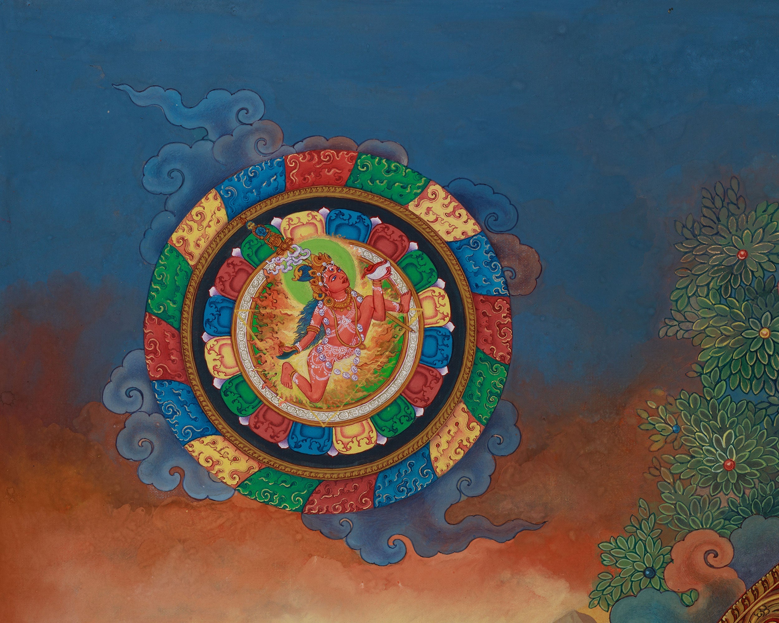 Mahasiddha of Kathmandu Valley | Jamana Gubaju Thangka Print