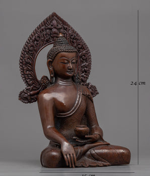 Shakyamuni Buddha Oxidized Copper Statue | A Symbol of Serenity and Awakening