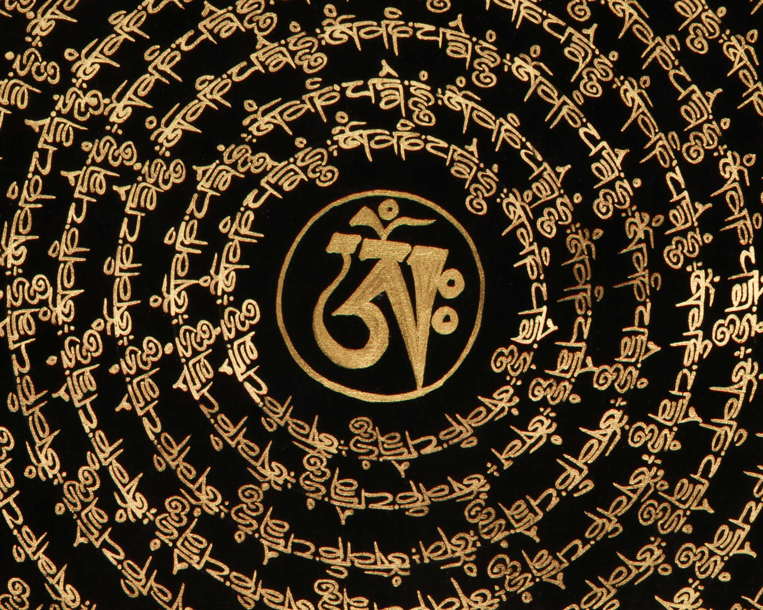 Mantra Mandala Buddhist Thangka Art | Traditional Himalayan Meditation Artwork | Home Decor