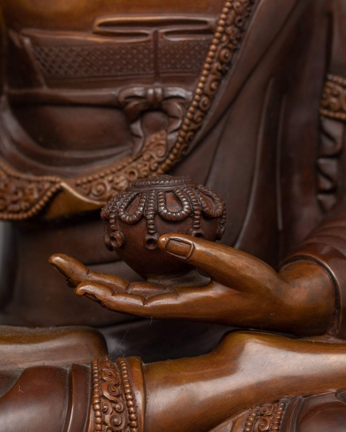 Sublime Shakyamuni Buddha Oxidized Altar Sculpture | Hand-crafted Nepalese Artwork