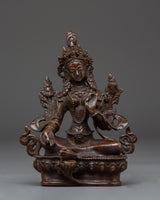 Oxidized Statue of Green Tara |