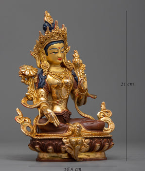spiritual-green-tara-copper sculpture