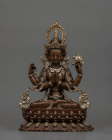 chenrezig-silver-plated-oxidized-26cm