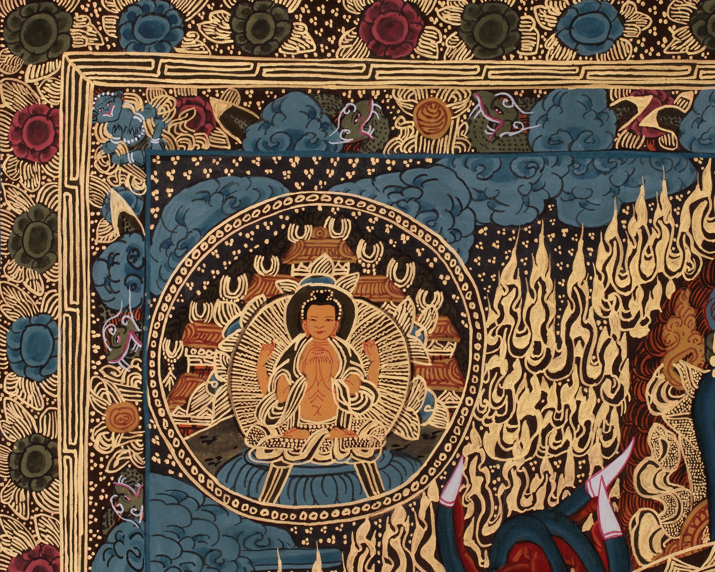 Wheel of Life Tibetan Thangka | Samsara and the Path to Enlightenment
