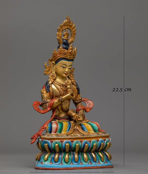 Vajrasattva Handcrafted Small Colored Statue | Deity of Purification