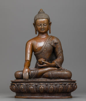 shakyamuni-buddha-chocolate oxidized sculpture