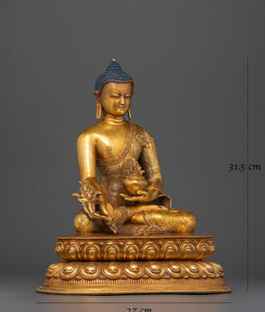 Medicine Buddha Handmade Antique Touch Statue | Embodiment of Healing