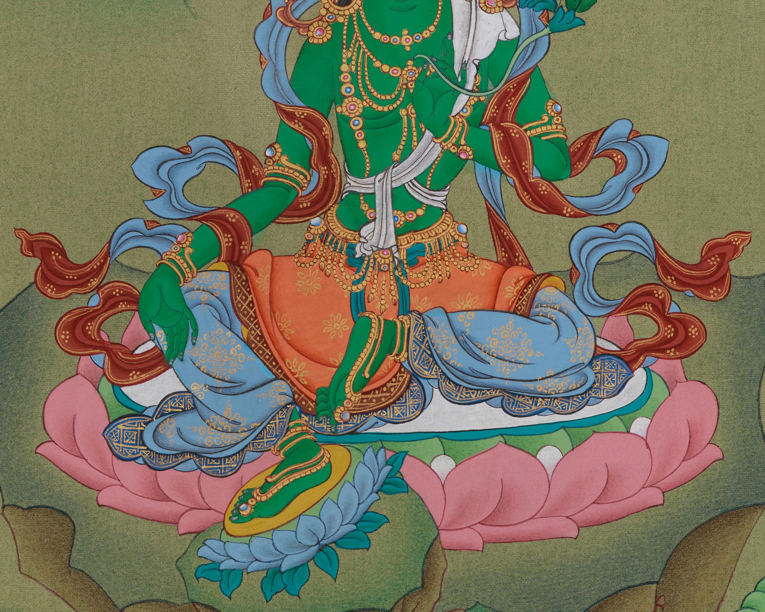 Tibetan Shyama Tara Artwork | Spiritual Protection
