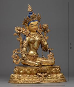 Green Tara Statue | Buy Online Hand Carved Himalayan Art