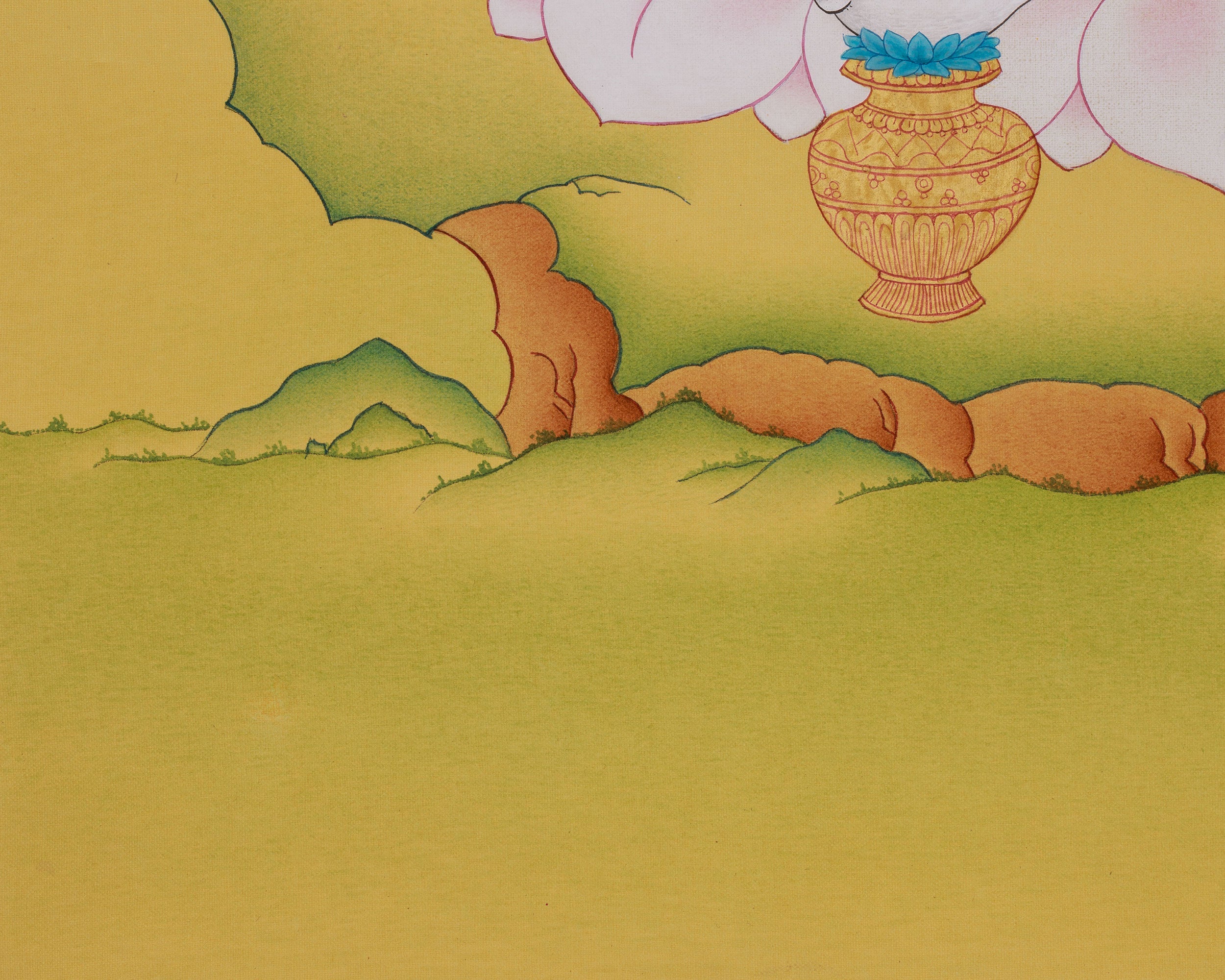 Vajrayana Deity Dzambhala Art | Sacred Wealth Thangka