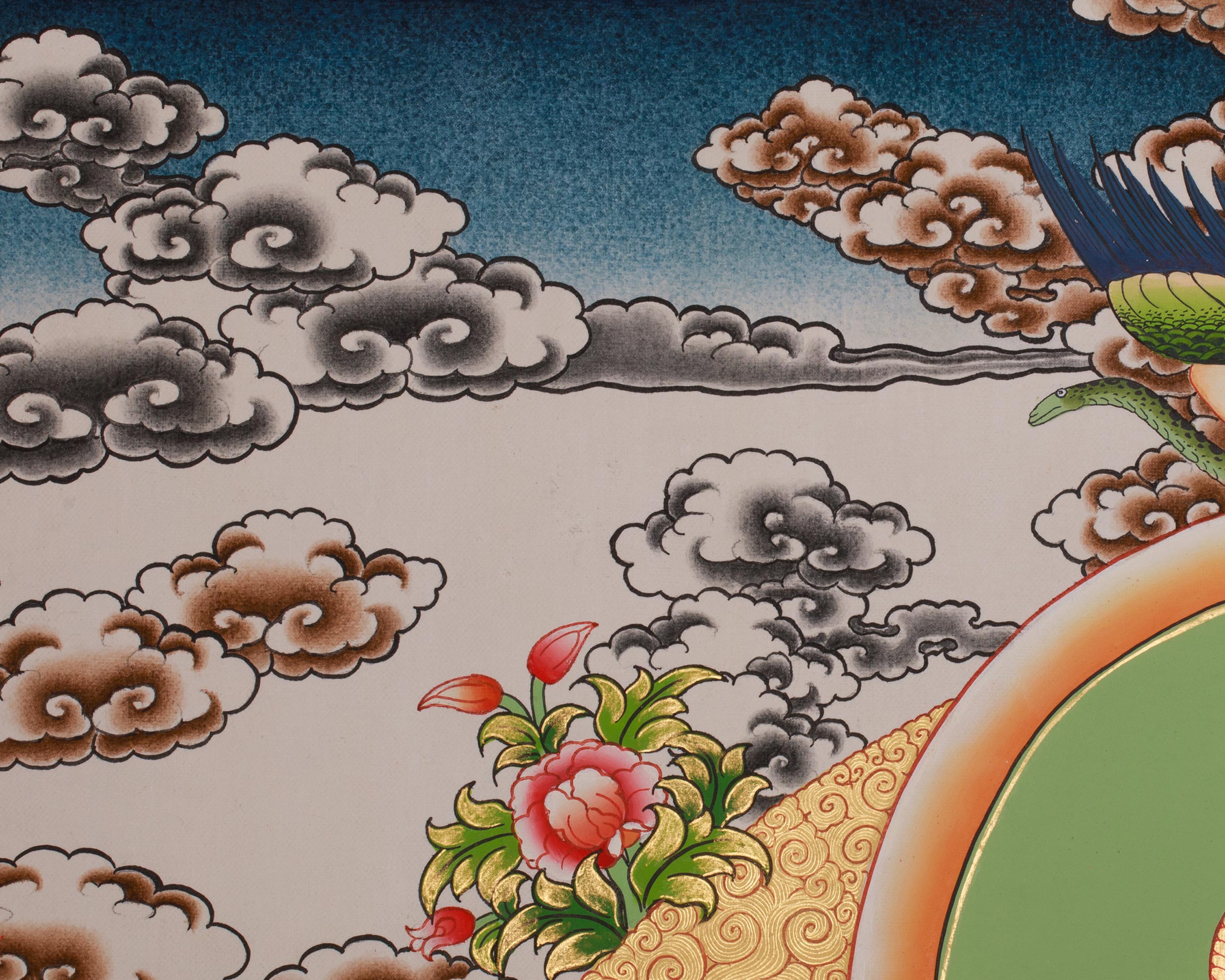 Dzambhala Buddhist Deity Thangka | Guardian of Prosperity