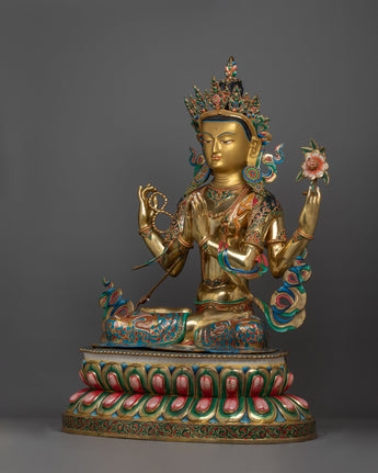 chenrezig-colored-gold-gilded