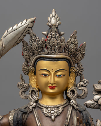 wisdom deity manjushri sculpture