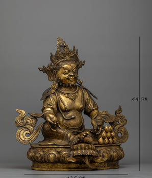 Dzambhala Handmade with Antique Touch Statue | Embodiment of Wealth and Prosperity