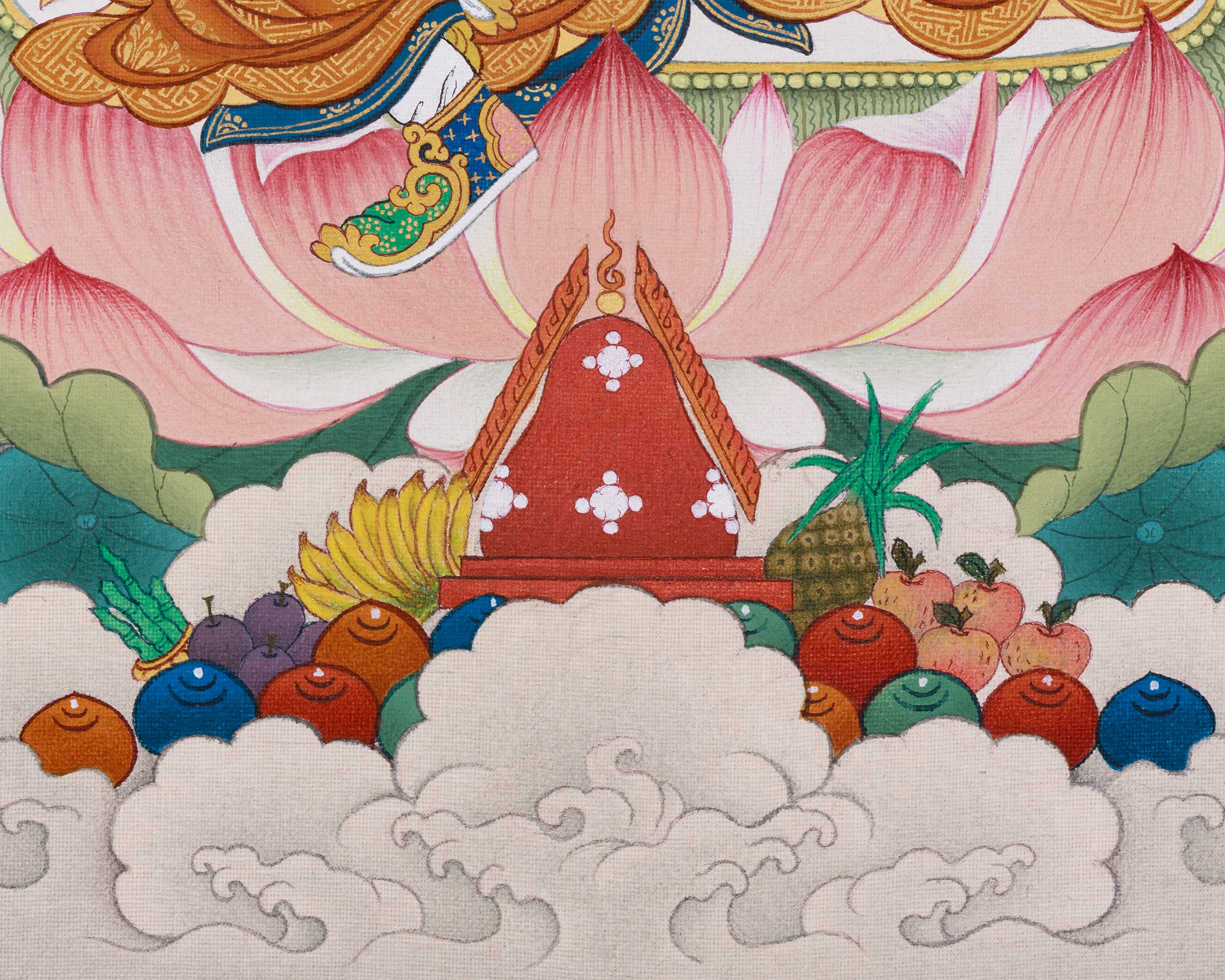 The Teacher of the Dharma, Guru Rinpoche | A Sacred Thangka of Wisdom and Protection