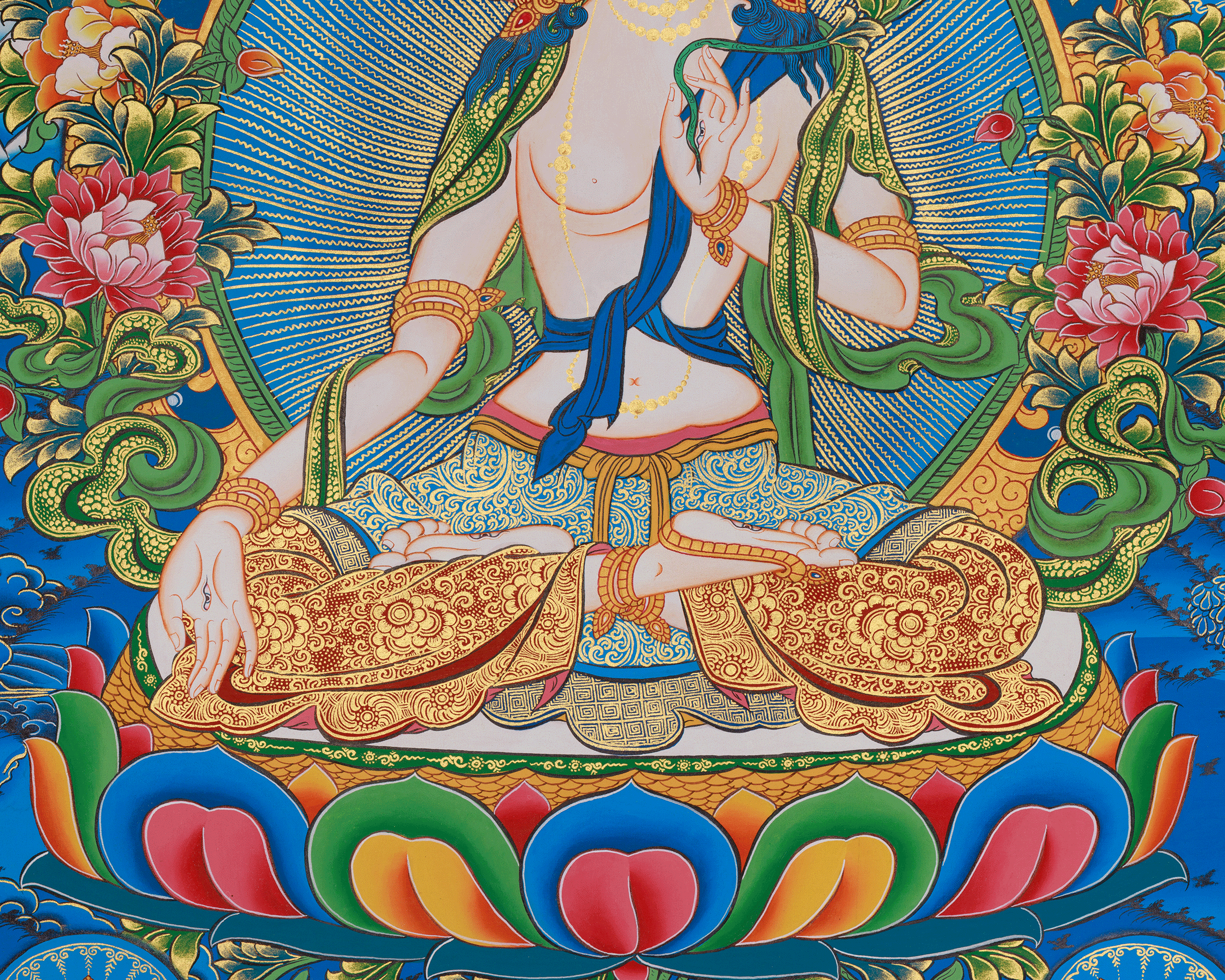 White Tara Longevity Art | Seven-Eyed Goddess | Sita Tara | Healing Deity