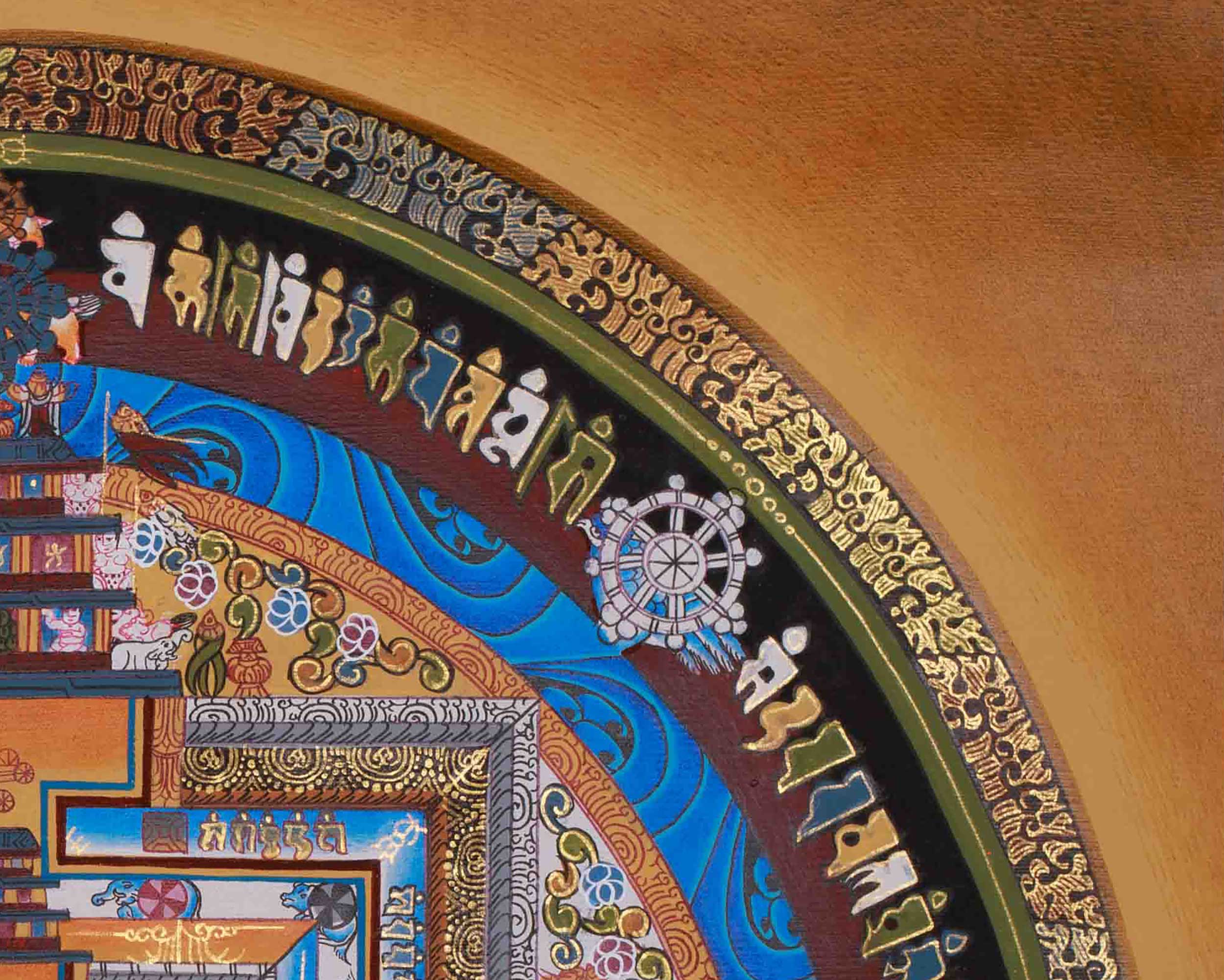 Sacred Art Of Kalachakra Mandala | Spiritual Wheel Of Time Mandala | Meditation & Spiritual Altar