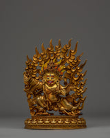 Mahakala Bernagchen Statue in 24K Gold
