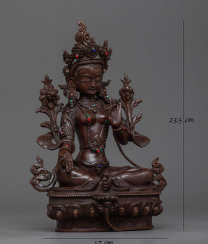 Green Tara a Beautiful Handcrafted Statue | Symbol of Compassion