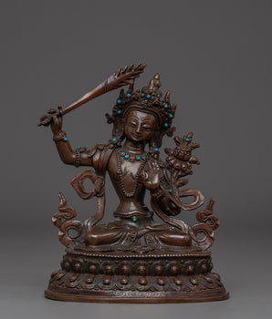 manjushri-bodhisattva-oxidized-statue