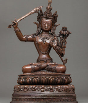 manjushri wisdom deity sculpture