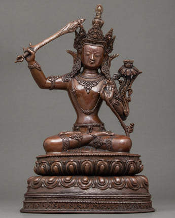 manjushri wisdom deity sculpture