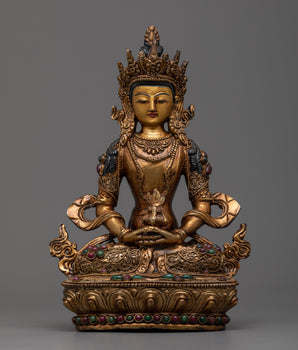 Tibetan Amitayus Buddha Figurine 