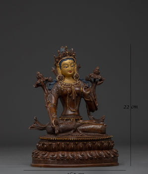  White Tara Copper Female Deity