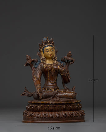  White Tara Copper Female Deity