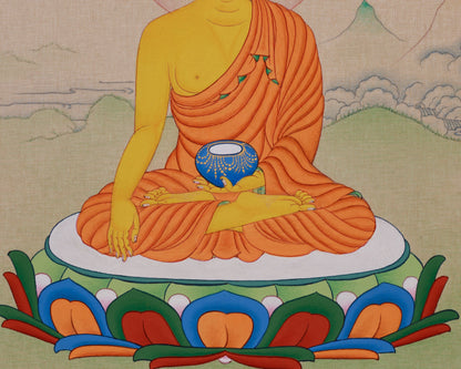 Siddhartha Gautama Thangka | Hand-Painted Tibetan Buddhist Artwork