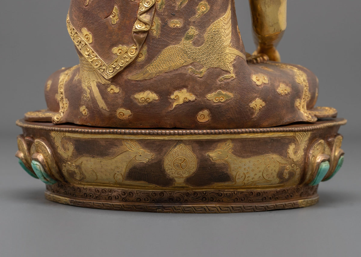 Historical Namo Buddha Shakyamuni Sculpture | Gold Plated Buddha Statue