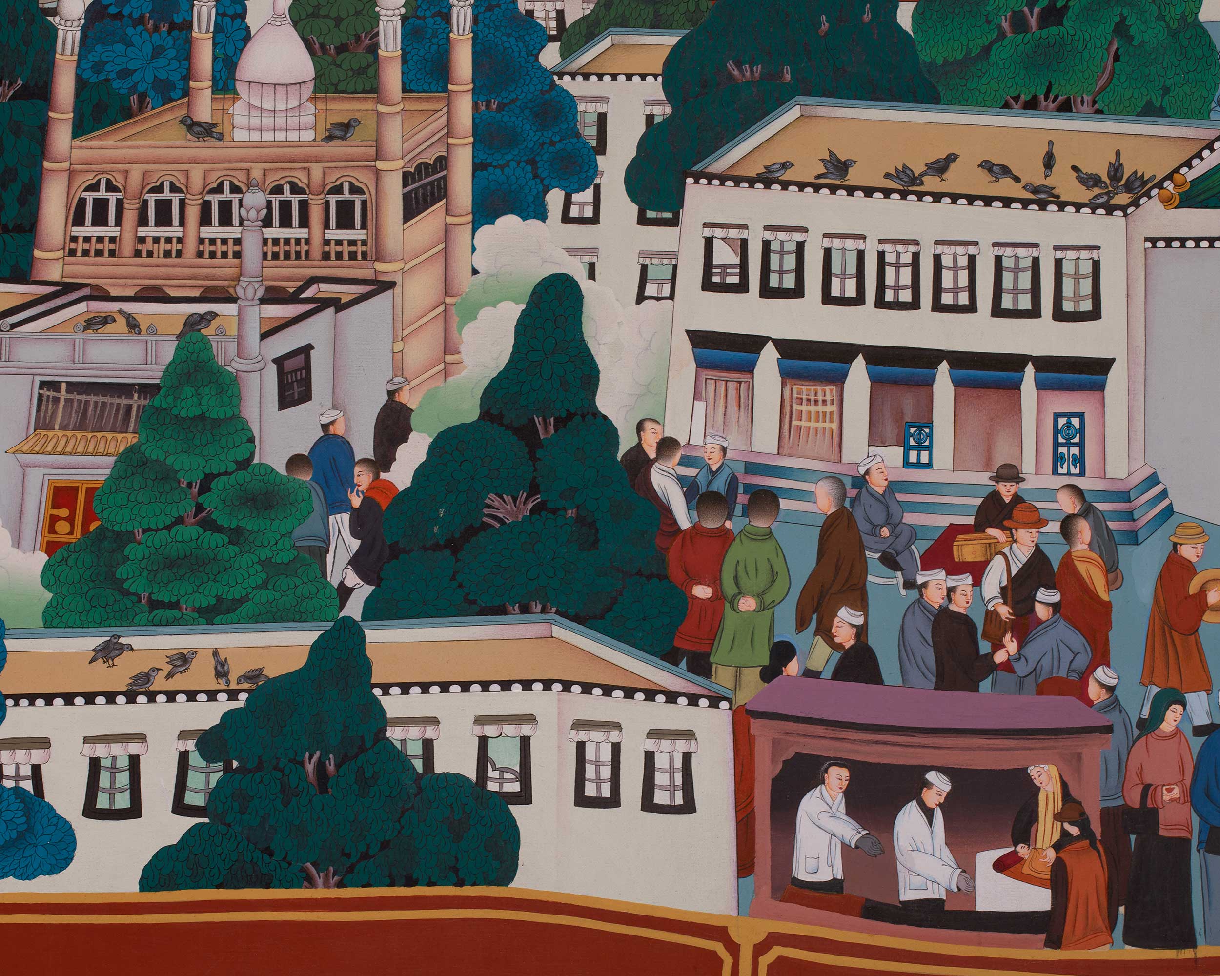 Tibet Valley Thangka | Sacred Landscape and Buddhist Heritage