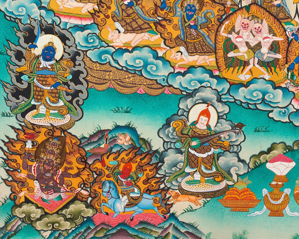 Machig Labdron Lineage Tree Print | Tibetan Traditional Artwork