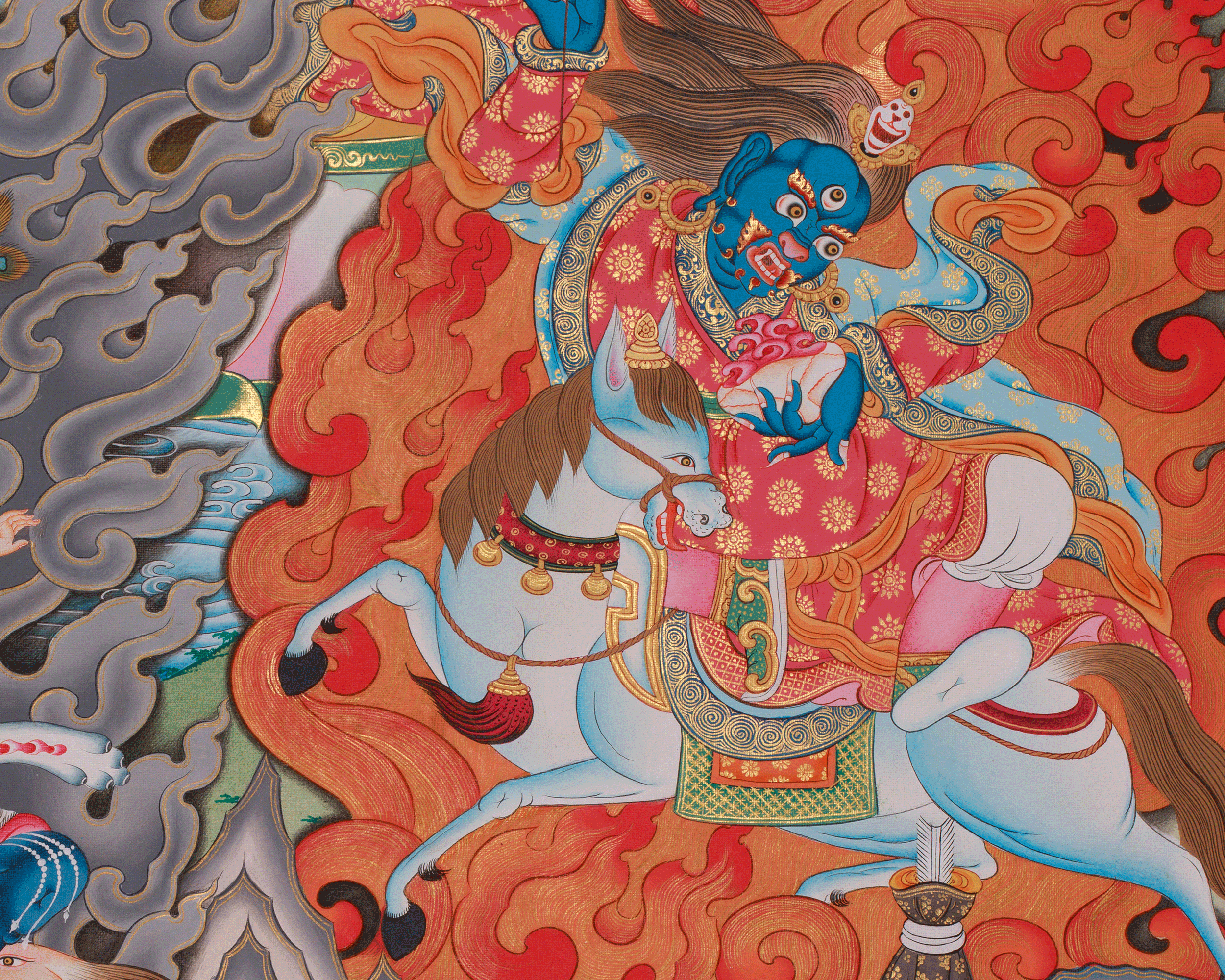 Six-Armed Mahakala Art | Wrathful Manifestation of Avalokiteshvara | Wrathful Deity