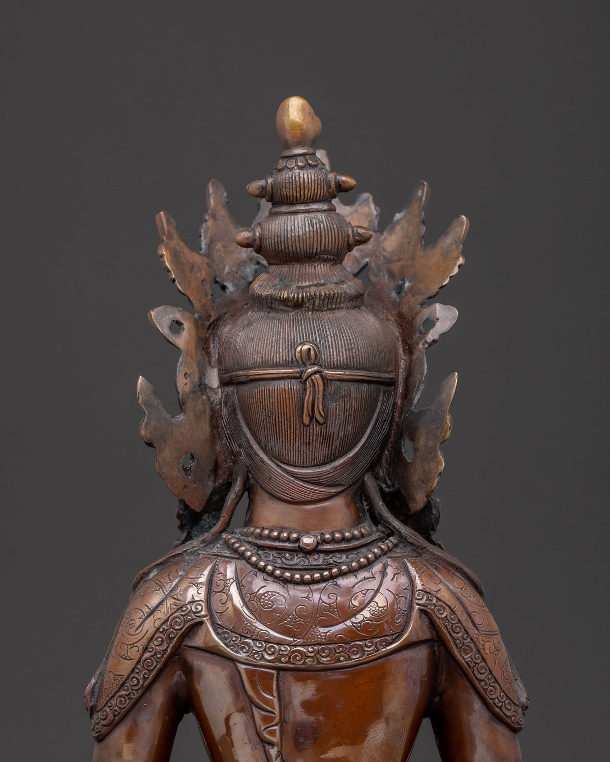 Amitayus Longevity Copper Statue | Home Decor