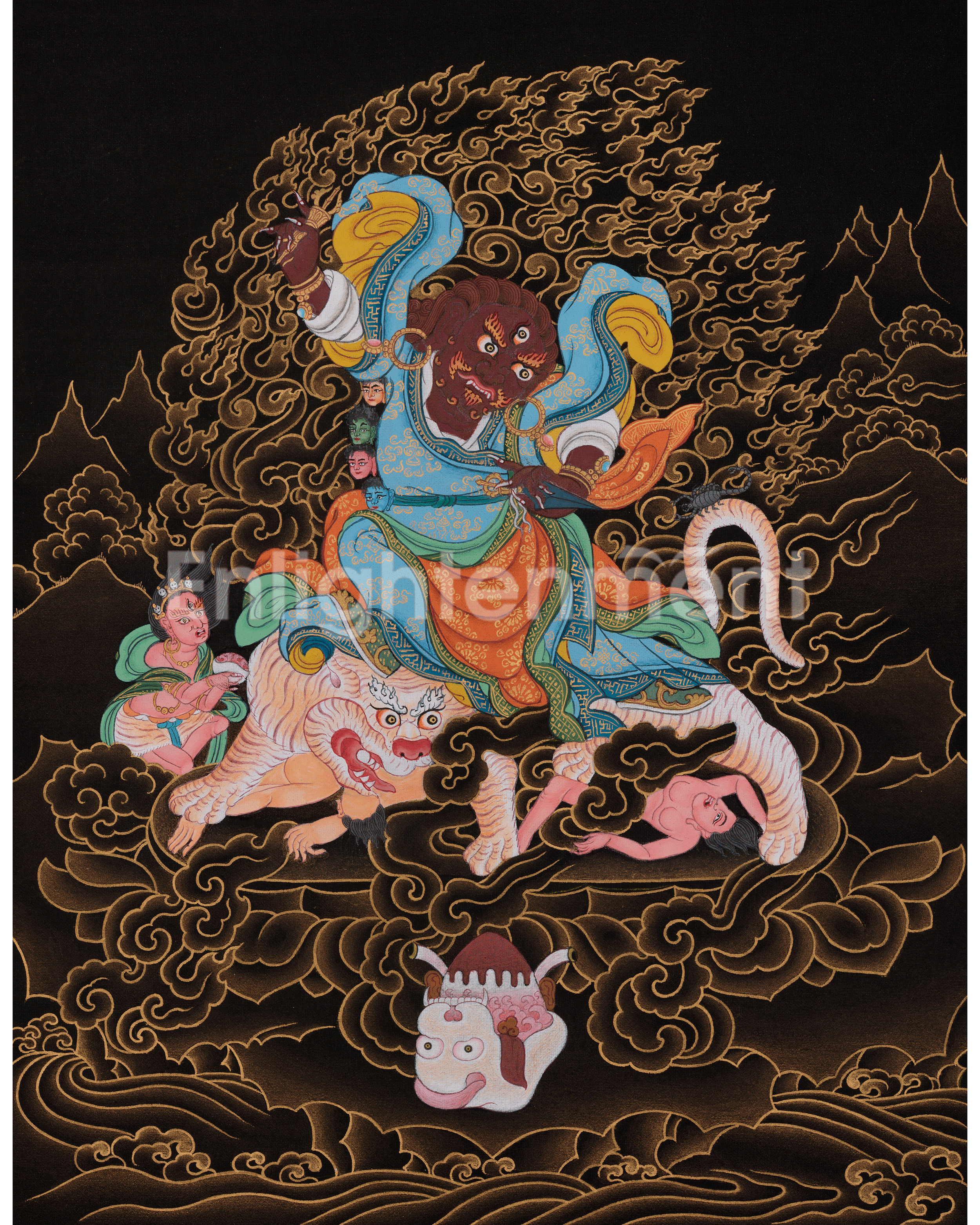 Tibetan Dorje Drollo Thangka 