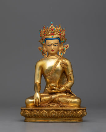 Gold Crown Shakyamuni Buddha Statue
