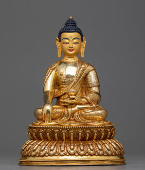 shakyamuni-buddha doing touching earth mudra