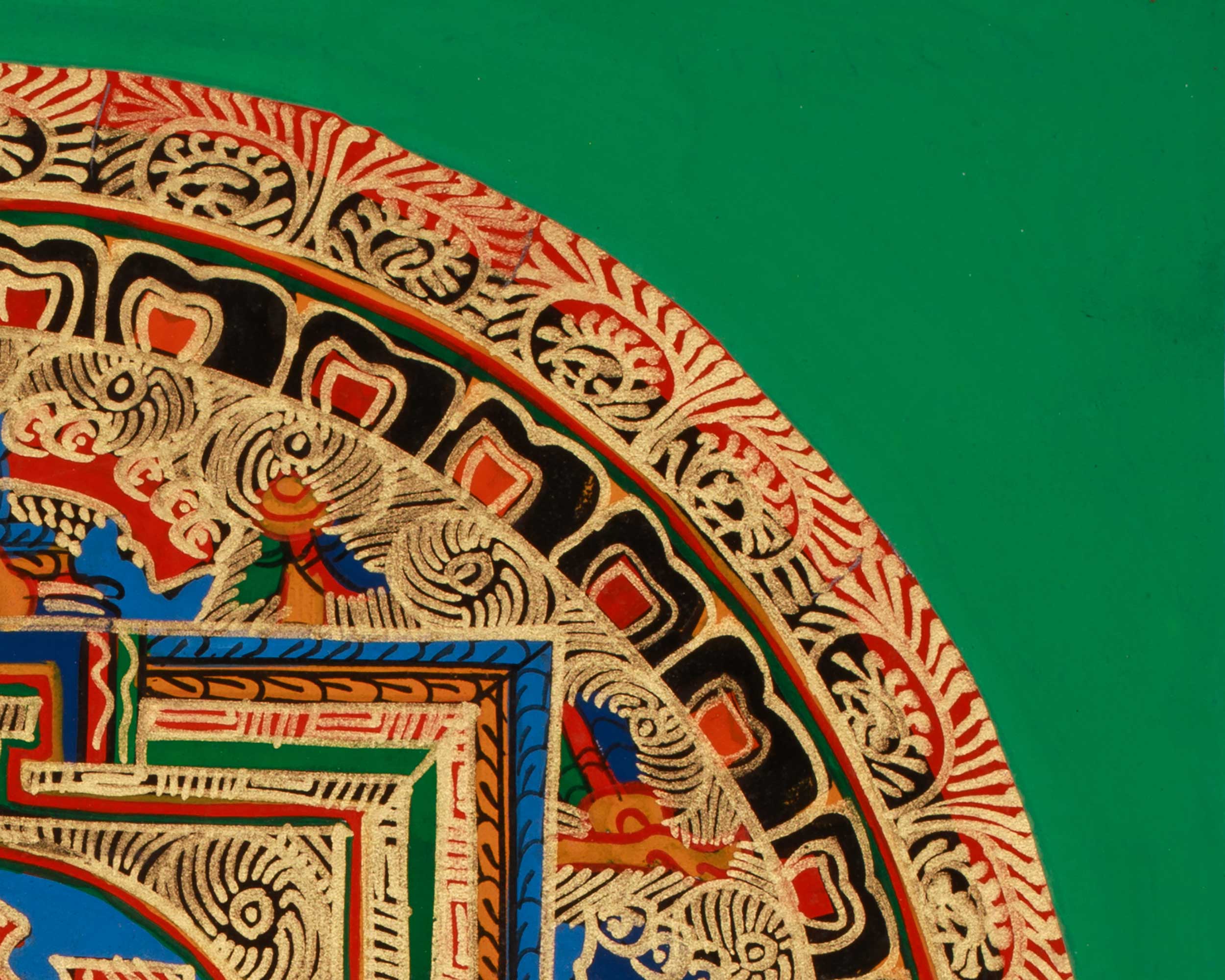 Buddhist Meditation Mantra Mandala | Tibetan Buddhism | Himalayan Thangka