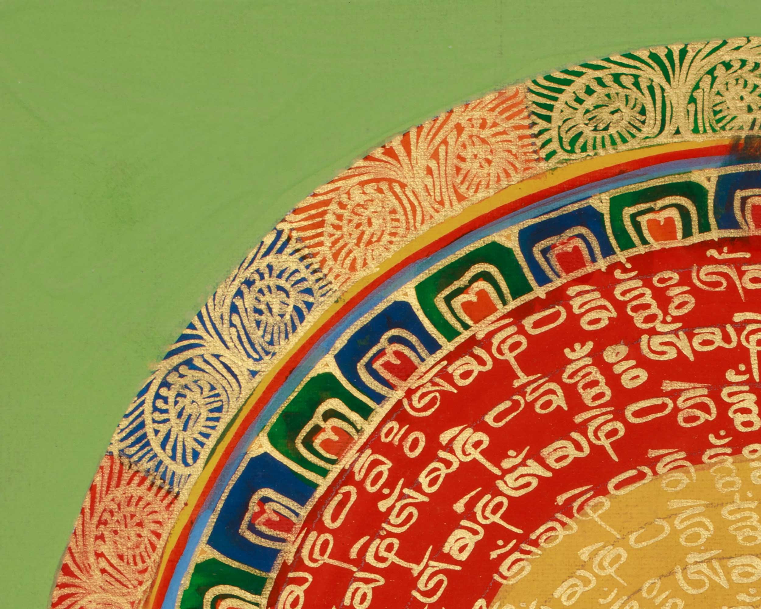 Religious Art of Mantra Mandala | Sacred Tibetan Meditation and Visualization Artwork