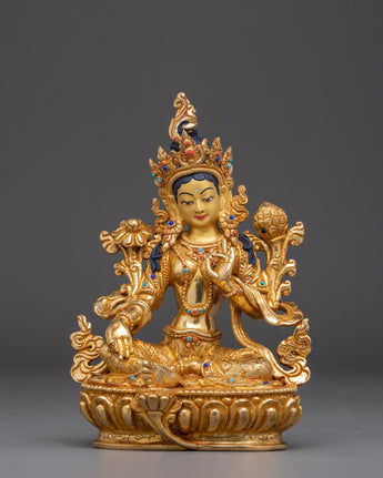 Green Tara the Goddess of Compassion and Protection Statue