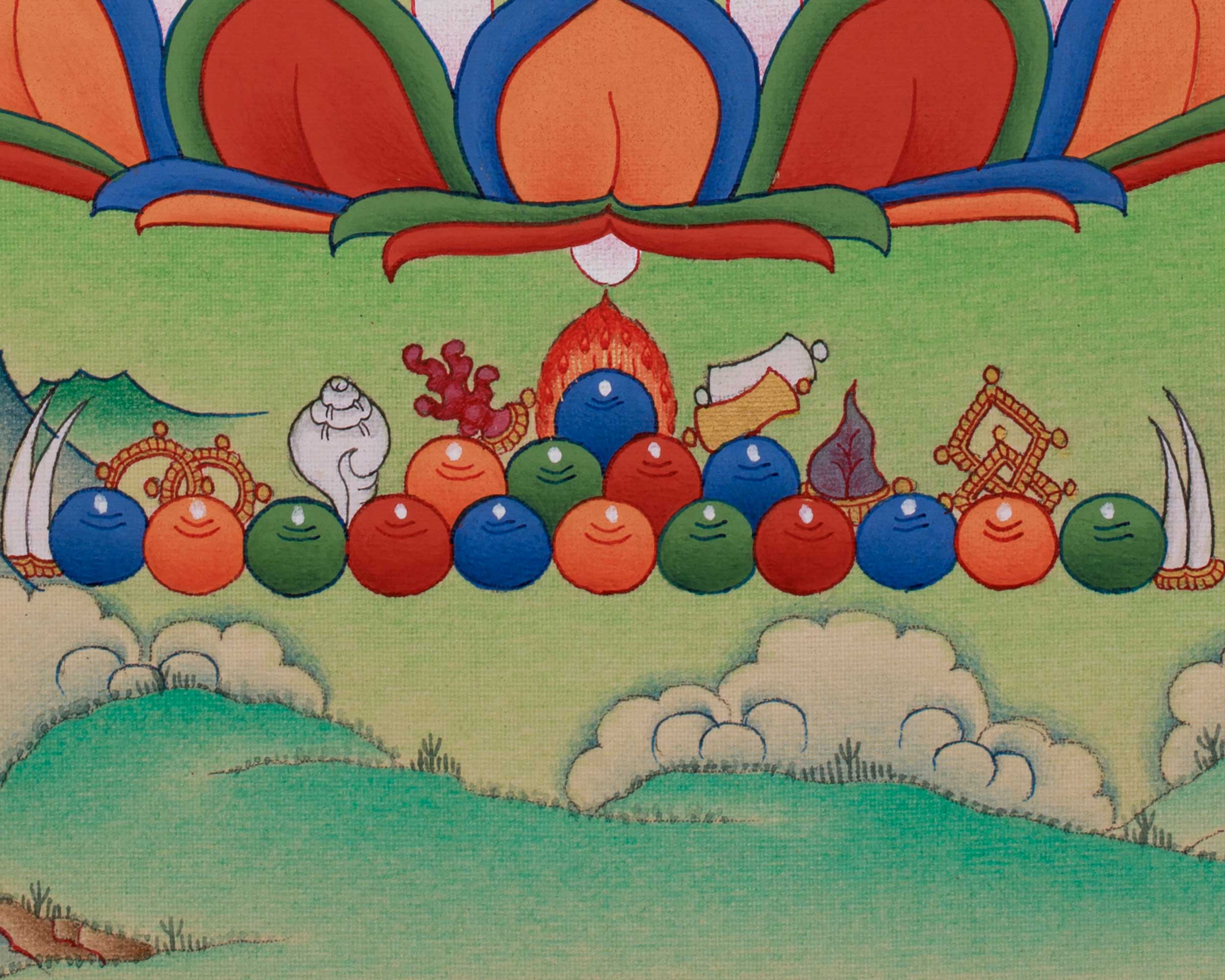 Spiritual Thangka Of Manjushri | Bodhisattva Art | Meditation Altar