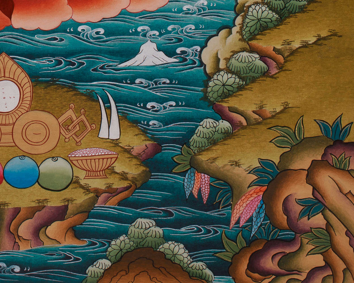 Tibetan Thangka of Guru Urgen Menla | Form of Guru Rinpoche Thangka