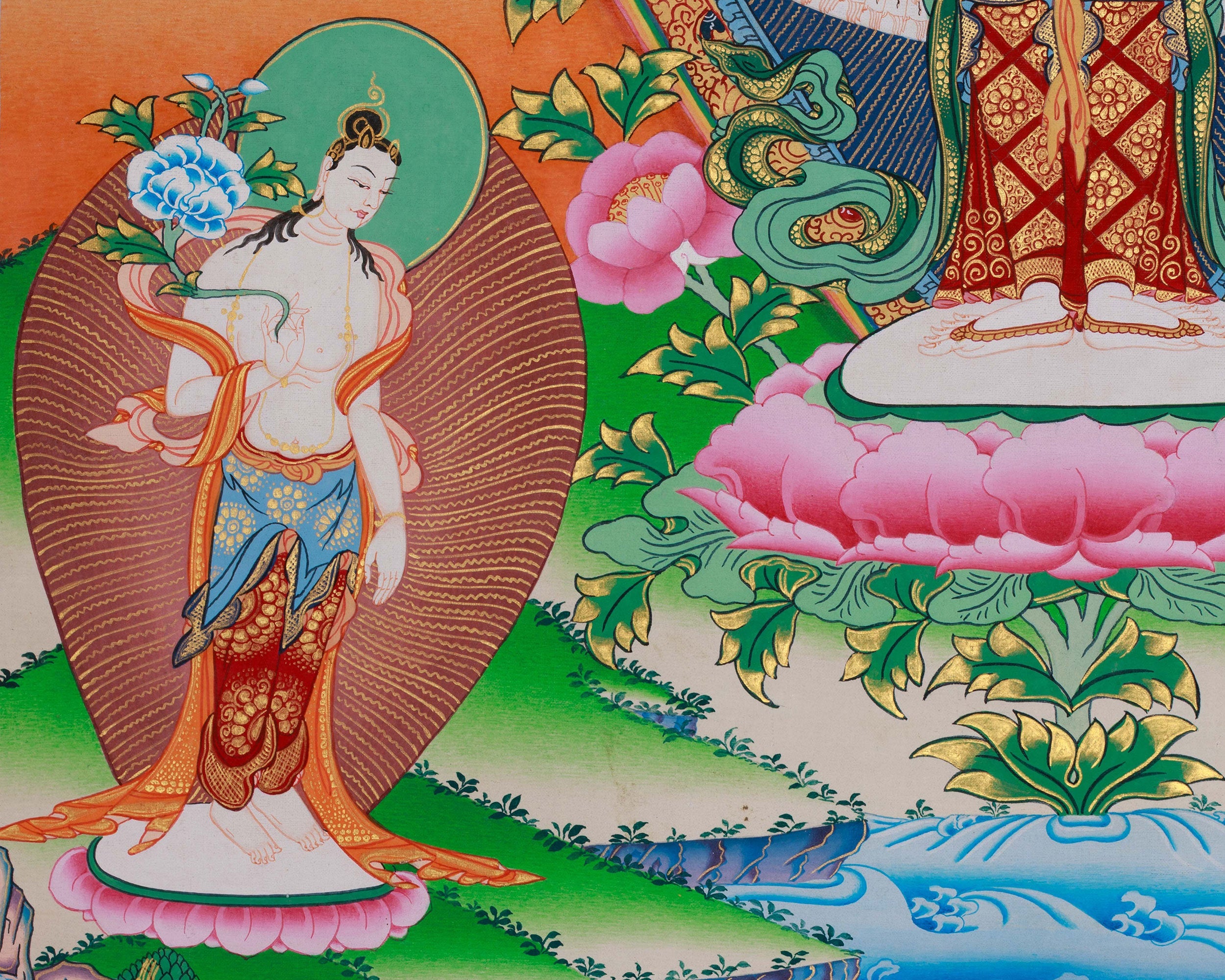 1000 Armed Chenrezig Buddhist Thangka | Hand Painted Compassion Deity Artwork